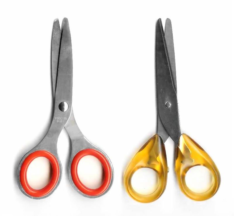 Left-handed (left) and right-handed (right) scissors